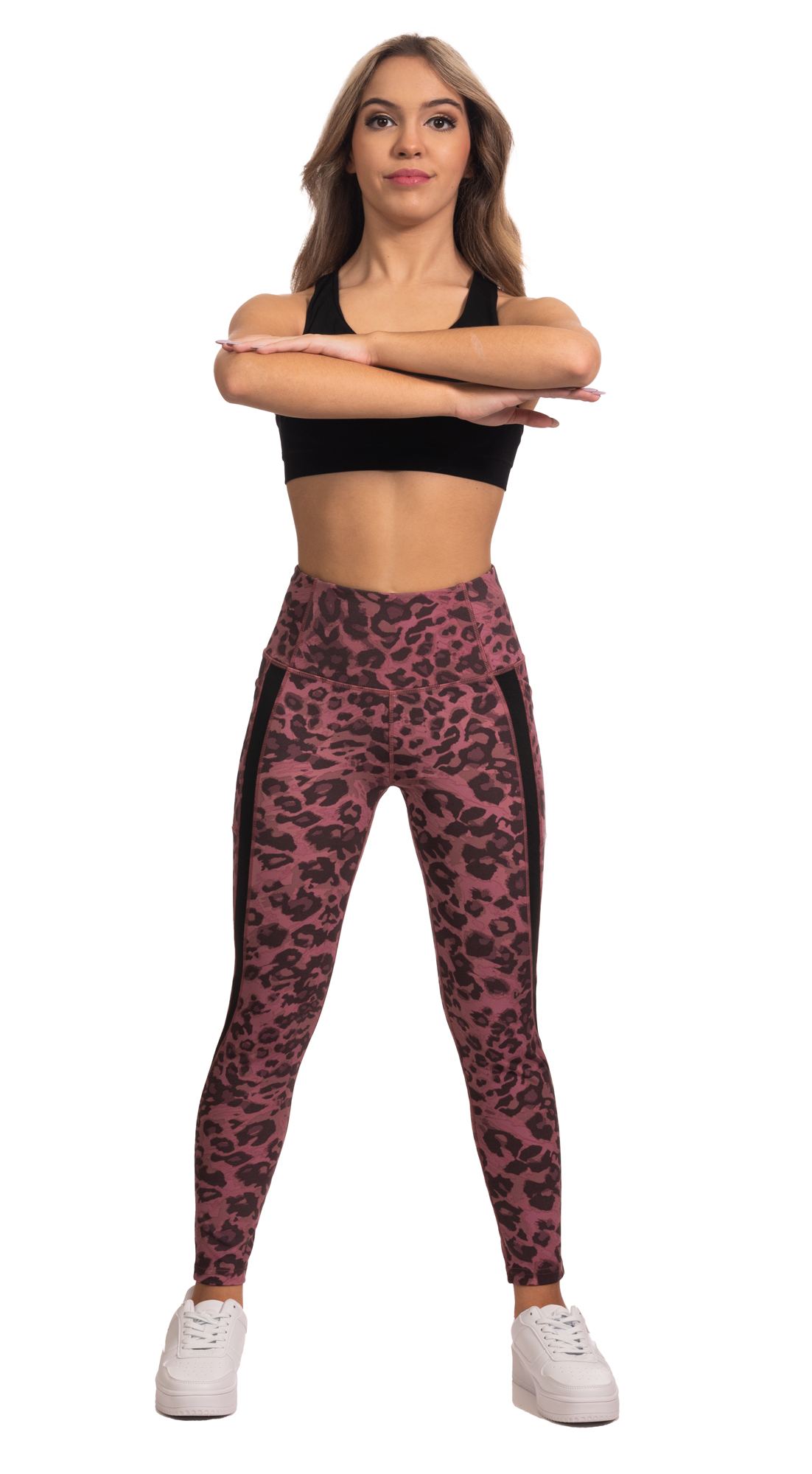Activewear-Leggings-Pink-Leopard-Animal-Print Athleticwear Product Photography at Retail Shots